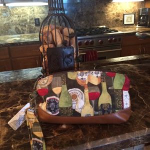 Wine Themed Wristlet
